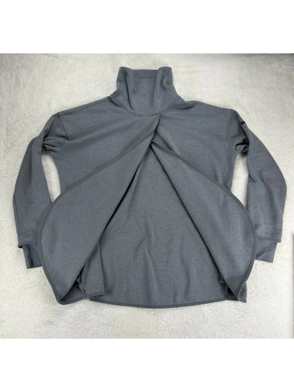 Nike Maternity Dri Fit Pullover Women Lg Gray Long Sleeve Sweatshirt